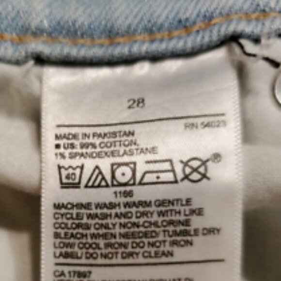 Old Navy Curvy O.G. Straight Jeans Size 28 Light Blue 99% Cotton New - Picture 7 of 7